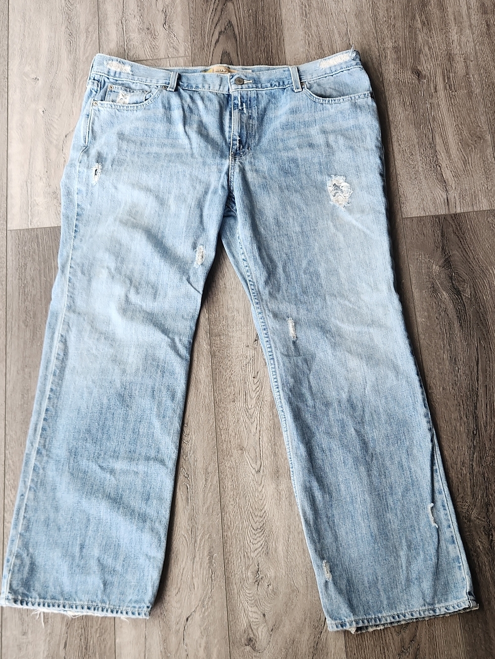 Old Navy Light Blue Distressed Flare Jeans